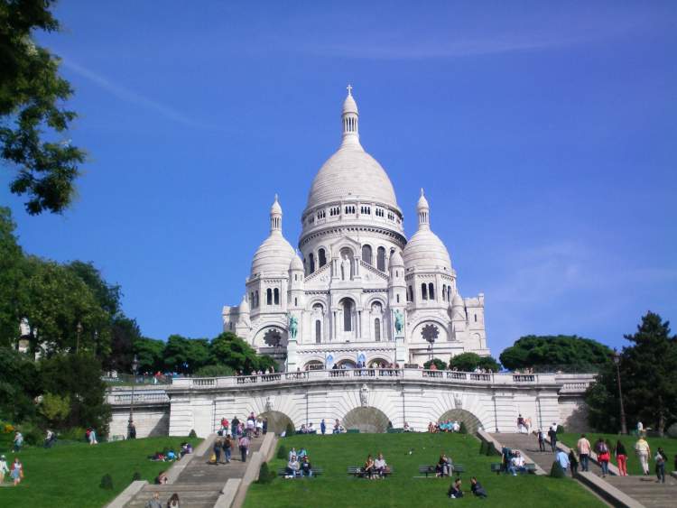 Basílica de Sacré Coeur é uma das Atrações Gratuitas em Paris