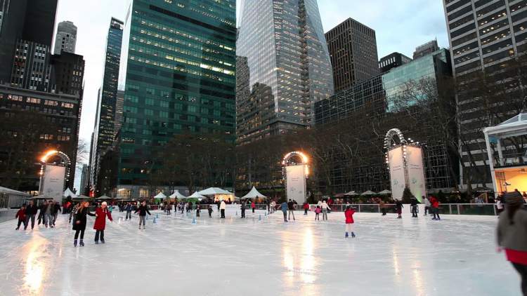 Bryant Park é uma das atrações no inverno de Nova York
