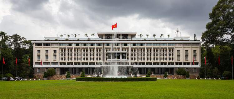 Palácio da Reunificação em Ho Chi Minh no Vietnã