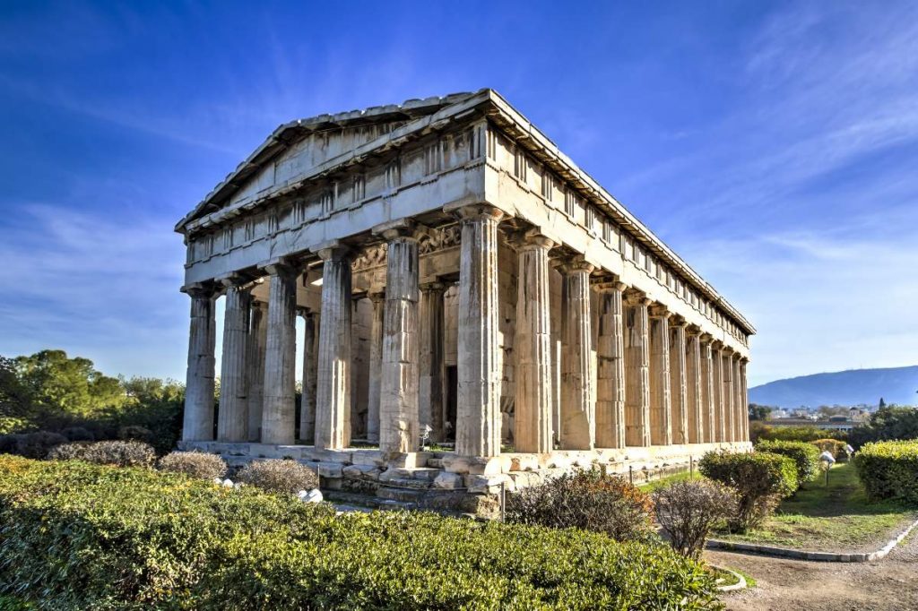 O antigo templo grego de Hefesto