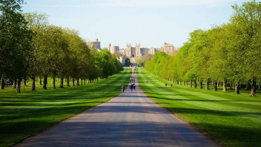 The Long Walk - Longa caminhada para o Castelo de Windsor, na primavera em Londres, Inglaterra.