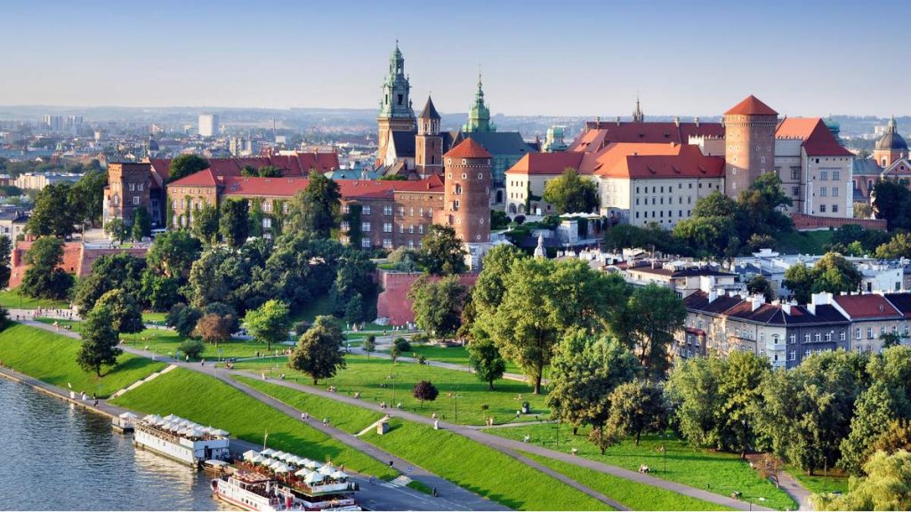 Castelo real, histórico, de Wawel em Cracóvia, Polônia