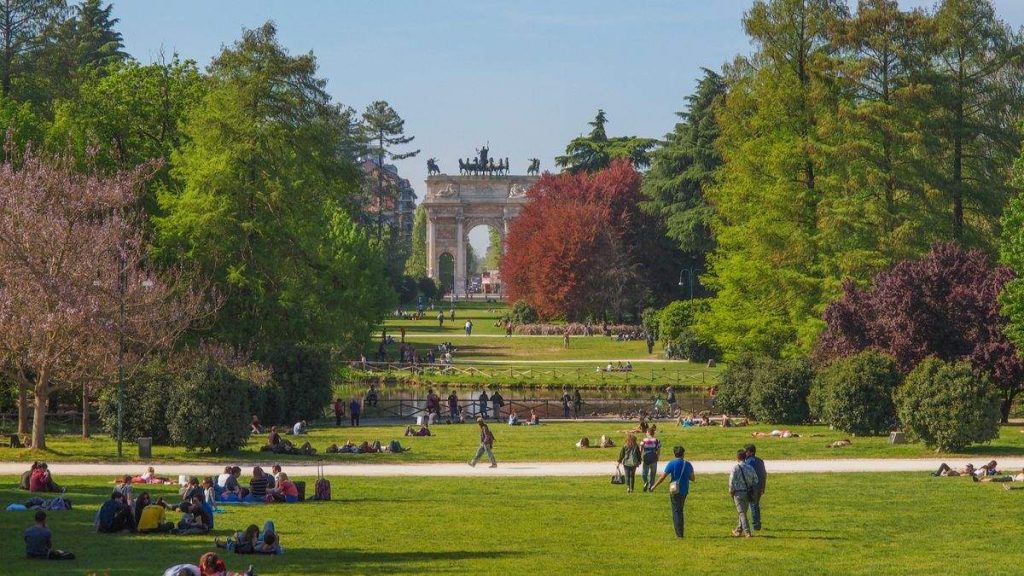 Parque Sempione em Milão, Itália