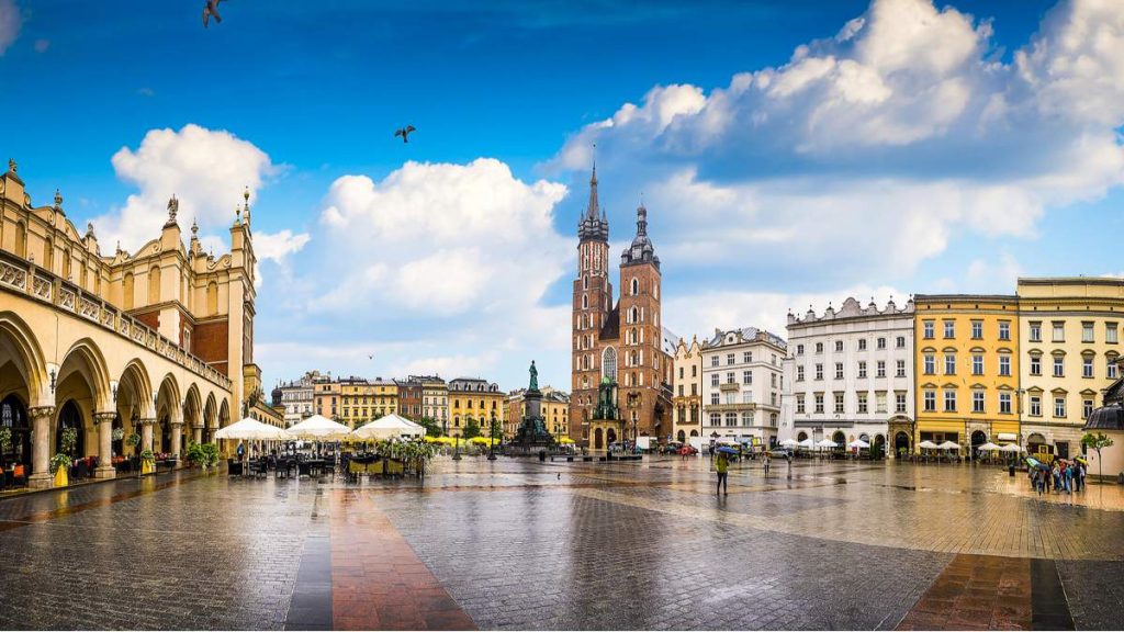 Praça do Mercado de Cracóvia - Polônia