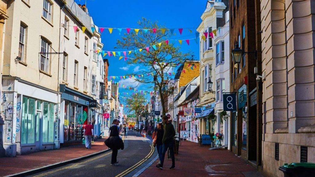 Lanes é uma vibrante área comercial em Brighton, Inglaterra.