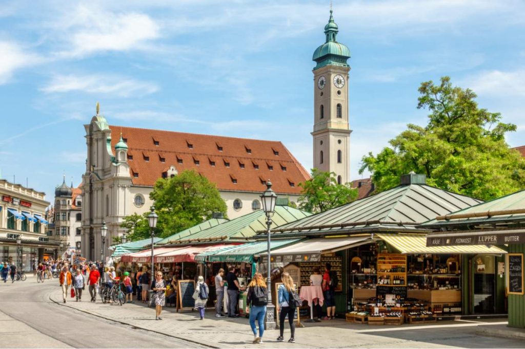 Viktualienmarkt em Munique - Alemanha