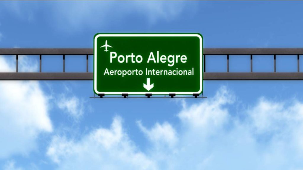 Placa do aeroporto de Porto Alegre